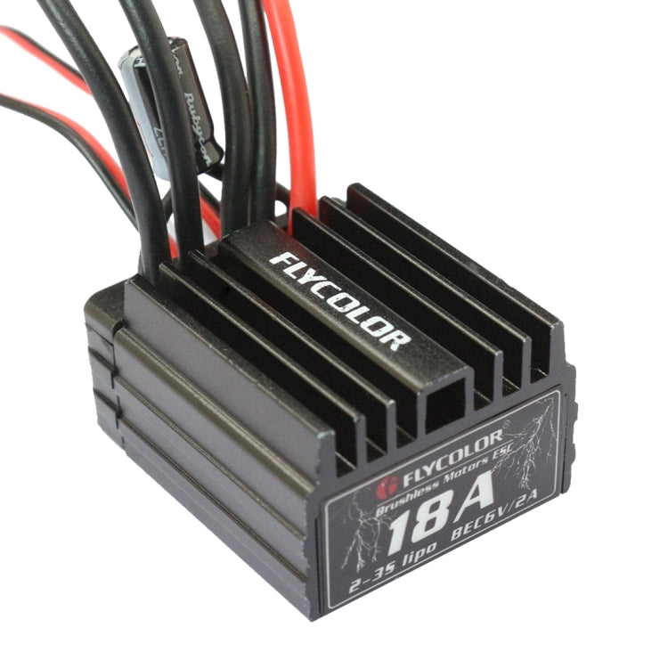 Regolatore di velocità elettronico brushless senza sensori Flycolor Thunder Series 18A per auto RC, 18A Regolatore di velocità elettronico brushless senza sensori Flycolor Thunder Series 18A per auto RC, 18A